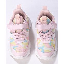 Cute Walk by Babyhug Camo Printed Sneakers with Velcro Closure - Pink