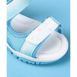 Cute Walk by Babyhug Sandals With Velcro Closure Butterfly Applique - Blue & White