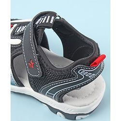 Cute Walk by Babyhug Sandals with Velcro Basketball Theme - Black