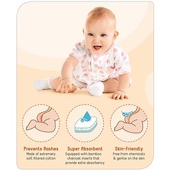 Babyhug Free Size Reusable Cloth Diaper with 2 Smart Dry Inserts Combo Robot Print- Teal Blue