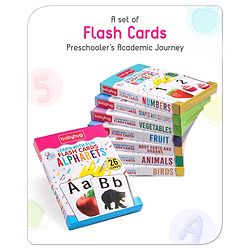 Babyhug 150 Pieces Early Learning and Educational Double Sided Flash Cards- 8 Sets
