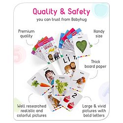 Babyhug 150 Pieces Early Learning and Educational Double Sided Flash Cards- 8 Sets