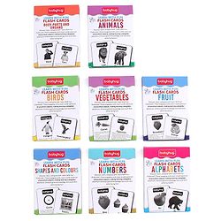 Babyhug 150 Pieces Early Learning and Educational Double Sided Flash Cards- 8 Sets