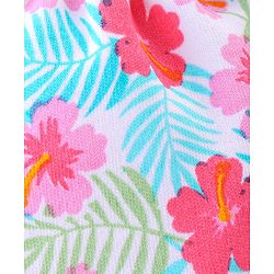 Babyhug 100% Cotton Mittens And Booties Floral Print- Multicolor