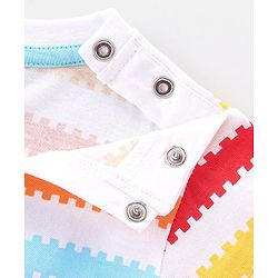 Babyhug 100% Cotton Knit Half Sleeves T-Shirt With Stripe & Text Graphics Pack Of 3 - Yellow & Blue