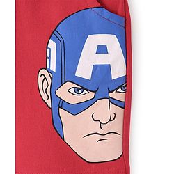 Babyhug Marvel Cotton Knit Shorts With Avengers Graphics - Red