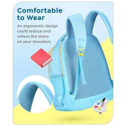 Babyhug Disney Mickey Mouse School Backpack|2 Main Compartments, 2 Front Pockets, 2 side Bottle Pockets|Water Resistant|Long lasting and Durable Zippers | Comfortable back cushioning | For School, Travel and Outdoors|Blue- 15.8 inches