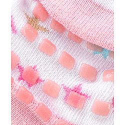 Cute Walk by Babyhug Non Terry Anti Bacterial Anti Skid Ankle Length Socks Star & Unicorn Design Pack Of 3- Multicolor
