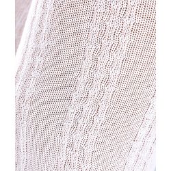 Cute Walk by Babyhug Non Terry Knit Anti Bacterial Footed Tights Self Design - White