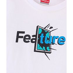 Babyhug Full Sleeves Party Wear Blazer with Graphic Printed T-Shirt - Mint Blue