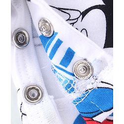 Babyhug Disney Interlock Cotton Knit Half Sleeves Rompers Star & Mickey Mouse Print Pack of 2 - Red & White
