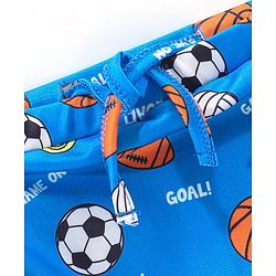 Babyhug Ball Print Swimming Trunks- Blue