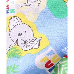 Babyhug Cotton Looper Knit Shorts with Animal Print - Multicolour