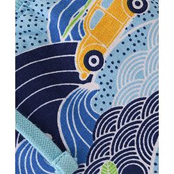 Babyhug Cotton Looper Knit Mid Thigh Length Shorts Scenery Print - Blue