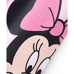 Babyhug Disney Cotton Looper Full Length Lounge Pants With Minnie Mouse Graphics - Pink