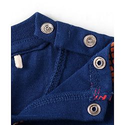 Babyhug Single Jersey Knit Half Sleeves Night Suit with Watermelon Print - Navy Blue