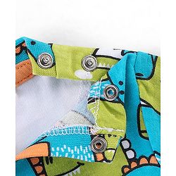 Babyhug 100% Cotton Knit Half Sleeves T-Shirt & Shorts Set Dino Print - Multicolor