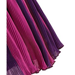 Babyhug Woven Sleeveless Textured Party Dress with Floral Applique -Purple