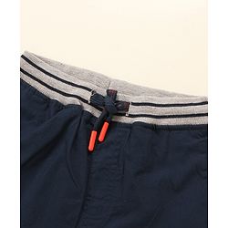 Babyhug Cotton Tussor Above Knee Length Bermuda - Navy Blue