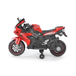 Babyhug R1 EV Battery Operated Ride On Bike With Music LED Lights & Hand Accelerator - Red
