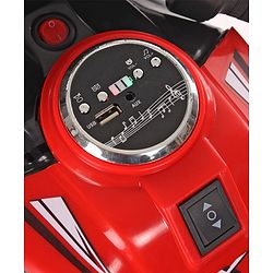 Babyhug R1 EV Battery Operated Ride On Bike With Music LED Lights & Hand Accelerator - Red