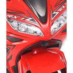 Babyhug R1 EV Battery Operated Ride On Bike With Music LED Lights & Hand Accelerator - Red