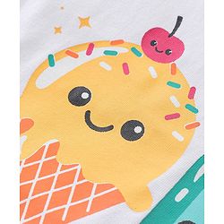 Babyhug Cotton Knit Frill Sleeves Top with Polka Dot Graphics Pack of 3 - Multicolour