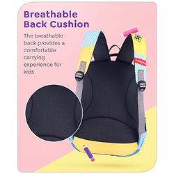 Babyhug Disney Mickey & Friends School Backpack|2 Main Compartments,1 Front Pockets, 2 side Bottle Pockets|Water Resistant|Long lasting and Durable Zippers | Comfortable back cushioning | For School, Travel and Outdoors|Blue- 15 inches