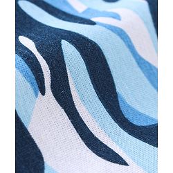 Babyhug 100% Cotton Knit Sleeveless Camouflage Print Sando - Blue
