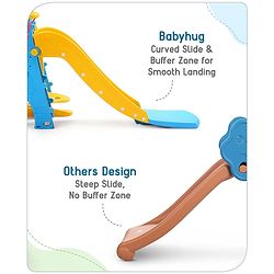 Babyhug 3 in 1 Swing and Slide with Basket Ball Hoop - Blue & Yellow