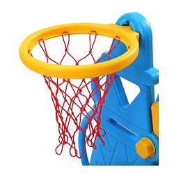 Babyhug 3 in 1 Swing and Slide with Basket Ball Hoop - Blue & Yellow