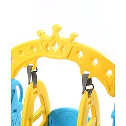 Babyhug 3 in 1 Swing and Slide with Basket Ball Hoop - Blue & Yellow