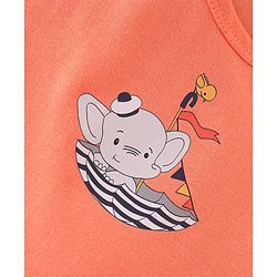 Babyhug 100% Cotton Knit Sleeveless Sando Striped & Boat Theme Print Pack Of 3 - Blue Orange & Yellow
