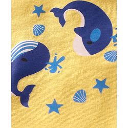 Babyhug 100% Cotton Knit Sleeveless Striped & Whale Printed Sando Pack of 3 - Multicolour