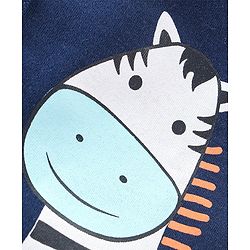 Babyhug 100% Cotton Knit Half Sleeves Front Open Vests Animal Print Pack of 3 - Multicolor