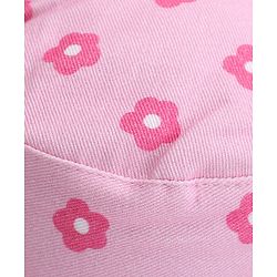 Babyhug Cotton Woven Two Layer Bucket Hat Floral Print - Pink