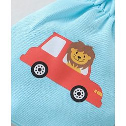 Babyhug 100% Cotton Mittens Lion Print Pack Of 3 - Multicolour