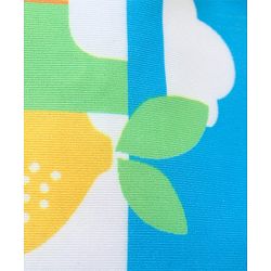 Babyhug Flutter Sleeves Two Way Stretch Fabric V Cut Swimsuit Rainbow Print - Multicolour
