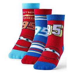 Cute Walk by Babyhug Disney Anti Bacterial Ankle Length Socks Cars Graphics Pack of 3 - Multicolour
