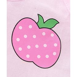 Babyhug 100% Cotton Tie Knot Jhablas With Apple Print Pack Of 5 - Pink