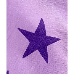 Babyhug Cotton Poplin Woven Half Sleeves Night Suit Star Print - Lavender