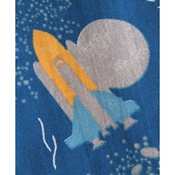 Babyhug Cotton Woven Half Sleeves Night Suit Astronut Print - Blue
