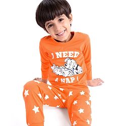 Babyhug Disney 100% Cotton Knit Full Sleeves Night Suit with 101 ...