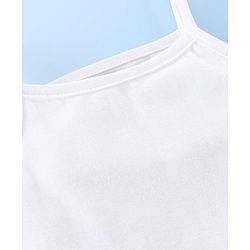 Babyhug 100% Organic Cotton Knit Sleeveless Slips Solid Colour Pack of 3 - White