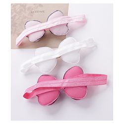 Babyhug Free Size Headbands With Bow Applique Pack of 3 - Multicolour