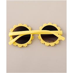 Babyhug Free Size Headbands With Bow Applique & Sunglasses - Yellow