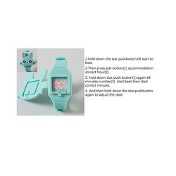 Babyhug Free Size Bunny Shape Digital Watch - Green