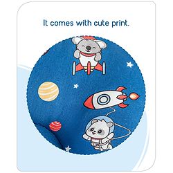 Babyhug Rectangular Head Shaping Neck Pillow Cloud Print- Pink