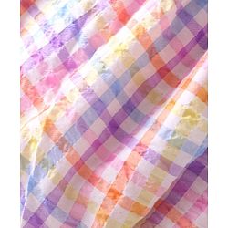 Babyhug Cotton Woven Sleeveless Checked Top with Bow Applique - Multicolour
