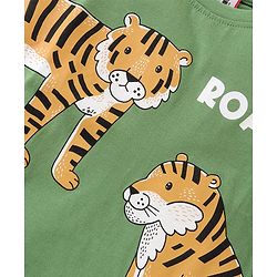 Babyhug Cotton Knit Full Sleeves Night Suit With Tiger Print Pack Of 2 - Multicolor